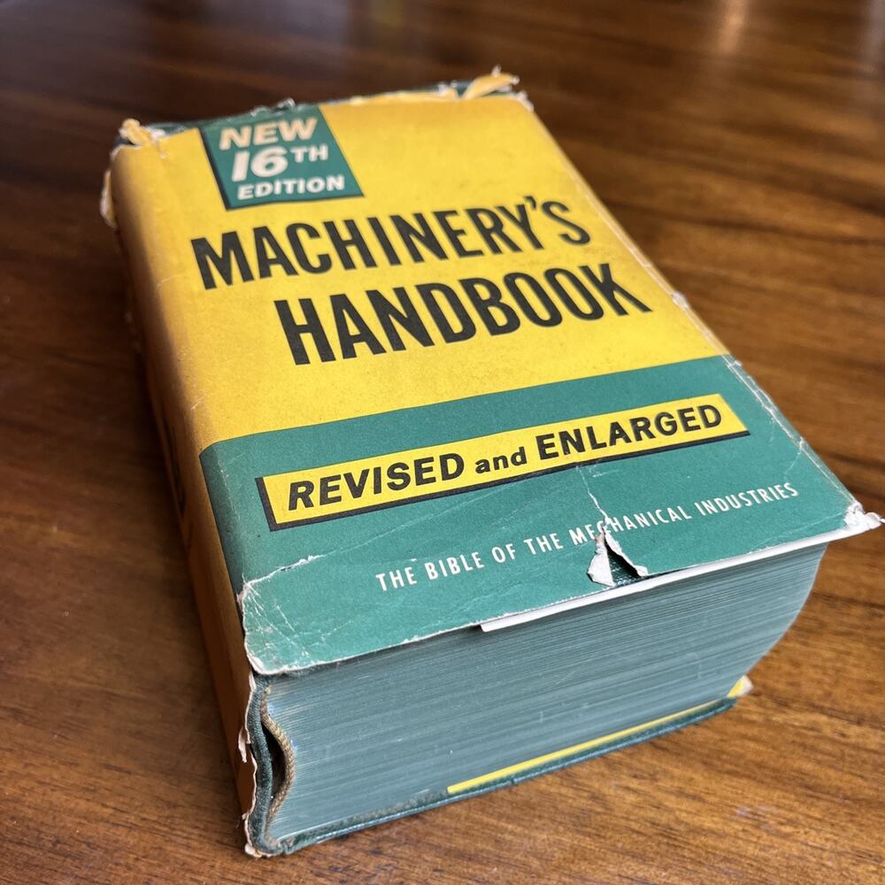 1959 MACHINERY'S HANDBOOK 16th Edition Hardcover by Oberg & Jones, Machinist